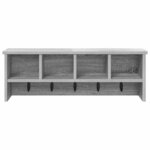 vidaXL Porte-manteau mural avec étagère Sonoma gris 75 x 16 x 26 cm