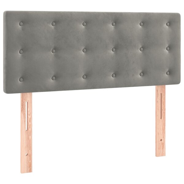 vidaXL Tête de lit Gris clair 80x5x78/88 cm Velours