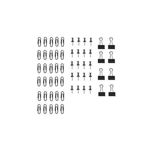 Lot de trombones epingles et minis pinces -  couleur noir
