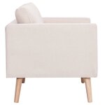 vidaXL Ensemble de canapé 2 Pièces tissu crème