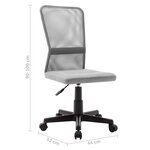 vidaXL Chaise de bureau Gris 44x52x100 cm Tissu en maille
