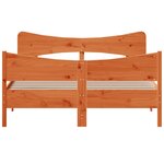 vidaXL Cadre de lit sans matelas cire marron 150x200cm bois pin massif