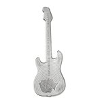 FENDER STRATOCASTER FIESTA RED Guitar 1 Oz argent monnaie 2 Dollars Solomon Islands 2022