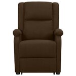 Vidaxl fauteuil releveur inclinable de massage marron foncé tissu