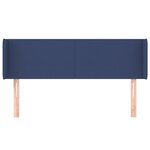 vidaXL Tête de lit avec oreilles Bleu 147x16x78/88 cm Tissu