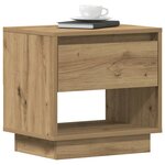 vidaXL Table de nuit chêne artisanal 45 x 34 x 44 cm Bois d'ingénierie