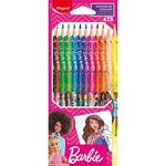 Maped Crayon de couleur Barbie  étui en carton de 12
