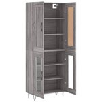 vidaXL Buffet haut Sonoma gris 69 5x34x180 cm Bois d'ingénierie
