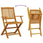 vidaXL Ensemble à manger de jardin 7 Pièces bois massif d'acacia