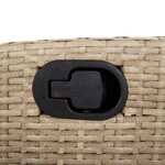vidaXL Ensemble de bistro 3 Pièces coussins mélange beige résine tressée
