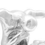 vidaXL Sculpture Argent 63 x 20 x 22 cm Aluminium