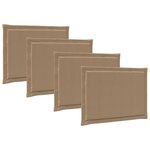 vidaXL Coussins de siège 4 Pièces Taupe 47 x 36 x 2 cm Polyester