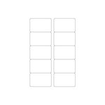 100 cartes de visite autocollantes blanc mat 85 x 54 mm avery