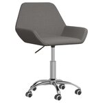 vidaXL Chaise pivotante de salle à manger Gris foncé Tissu