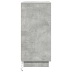 Buffet vidaXL avec LED gris béton 71x34 5x75 cm en bois d'ingénierie