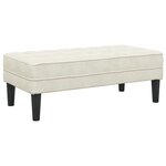 vidaXL Banc Crème 113 x 57 x 39 cm Velours