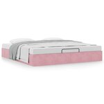 vidaXL Cadre de lit ottoman sans matelas rose 200x200 cm velours