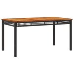 vidaXL Ensemble à manger de jardin avec coussins 3 Pièces Noir