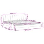 vidaXL Lit avec matelas Hanko vert foncé 200x200 cm velours