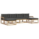 vidaXL Ensemble de canapés d'extérieur 6 pc Blanc et anthracite