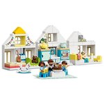 Lego 10929 duplo town la maison modulable 3-en-1  maison de poupée pour garçons et filles 2 ans et plus  figurines et animaux