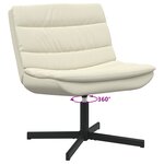 vidaXL Chaise Pivotante Crème Faux cuir Moyenne Pivotante