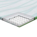 vidaXL Coussins de Matelas Blanc et vert 120 x 200 cm