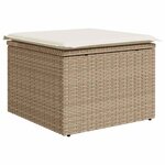 vidaXL Salon de jardin avec coussins 6 Pièces beige résine tressée