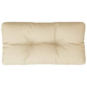vidaXL Coussin de palette beige 80x40x12 cm tissu
