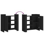 vidaXL Buffet noir 73 5x35x75 cm bois d'ingénierie