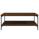 vidaXL Table basse chêne marron 100x100x40 cm bois d'ingénierie