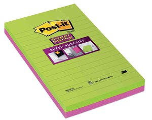 Pack de 2 blocs 45 feuilles Notes adhésives Super Sticky 125x200 m Ultra Lignés POST-IT