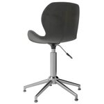 vidaXL Chaises pivotantes à manger lot de 2 gris foncé velours