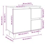 vidaXL Armoire salle de bain chêne sonoma 65x33x60 cm