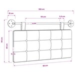 vidaXL Tête de lit suspendue Bordeaux Tissu