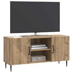 vidaXL Meuble TV 102 x 34 5 x 50 cm Chêne artisanal Bois d'ingénierie