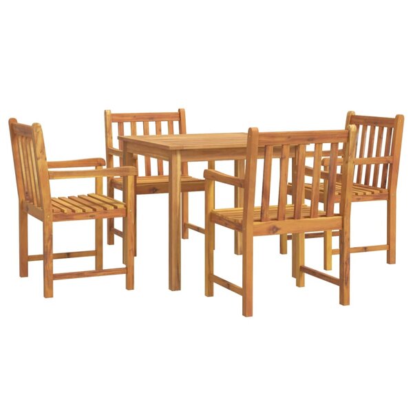 vidaXL Ensemble à manger de jardin 5 Pièces Bois d'acacia solide