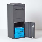 Boîte à colis incurvée 1 porte Large Gris foncé Acier galvanisé SMART PARCEL BOX®
