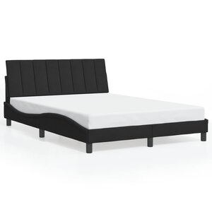 vidaXL Cadre de lit sans matelas Hanko noir 120x200 cm velours