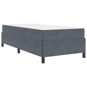 vidaXL Cadre de lit Gris foncé et Blanc 100 x 200 cm Velours