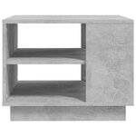 vidaXL Table basse gris béton 55x55x43 cm bois d'ingénierie