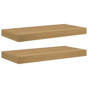 vidaXL Étagère Murale 2 Pièces Marron 50 x 23 x 4 cm Bois d'ingénierie