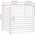 vidaXL Composteur 100x100x102 cm Bois massif de pin