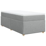 vidaXL Sommier à lattes de lit avec matelas gris clair 80x200 cm tissu