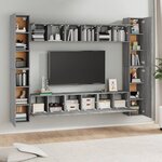 vidaXL Ensemble de meubles TV 10 Pièces Sonoma gris Bois d'ingénierie