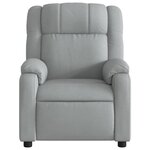 vidaXL Fauteuil de massage inclinable électrique gris clair tissu