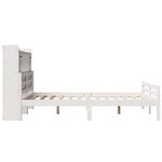 vidaXL Lit bibliothèque sans matelas blanc 140x200 cm bois pin massif