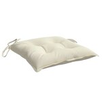 vidaXL Coussins de chaise 6 Pièces blanc crème 40x40x7 cm tissu oxford