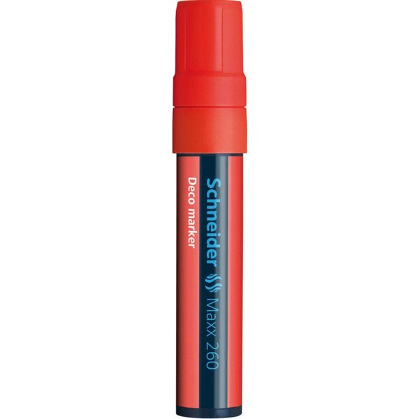 Marqueur à craie maxx 260 pointe large 5-15 mm rouge x 10 schneider