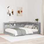 vidaXL Tête de lit de rangement Sonoma gris 140 cm Bois d'ingénierie